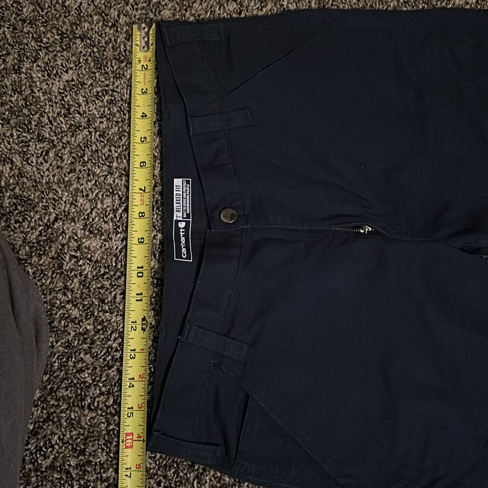Navy Carhartt 33x32 5 Pocket Relaxed Fit Pants - Picture 7 of 8